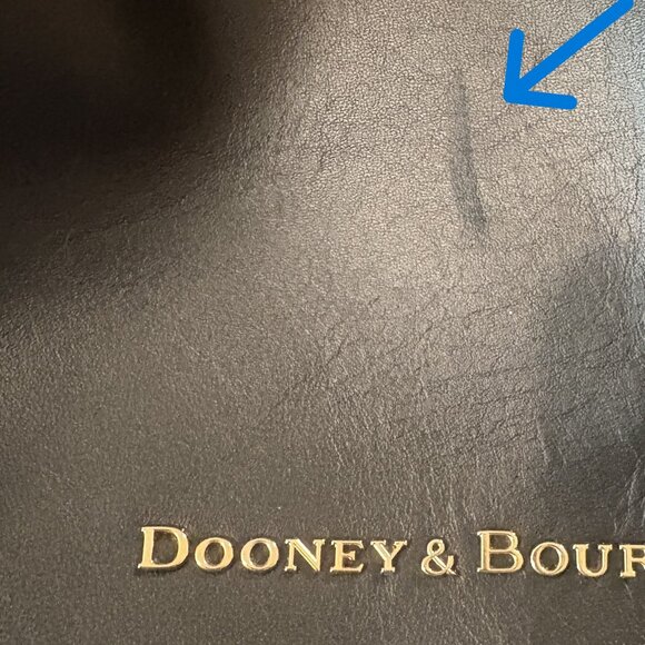 Dooney & Bourke Black Leather Shoulder/Handbag with Gold Trim NWT Dust Bag - Picture 8 of 12